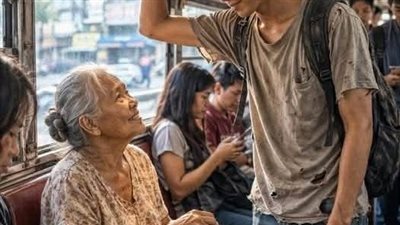 أعطى مقعده لامرأة مسنّة… وفي اليوم التالي تغيّرت حياته بالكامل!