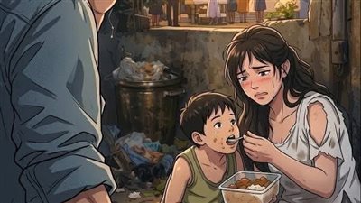 عدتُ من الغربة لأفاجئ عائلتي… فوجدت زوجتي تأكل من القمامة خلف قصري!