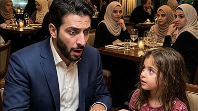 قصة طفلة فقيرة والمليونير في المطعم