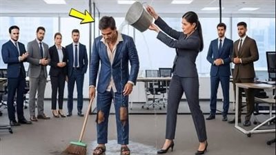 أهانت مديرةٌ متعجرفة رجلًا ظنّت أنه مجرد عامل نظافة بسيط. وفي اليوم التالي