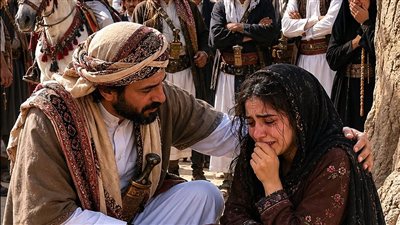 يحكى أنّ ملك أحد القبائل وإبنه خرجا ذات يوم
