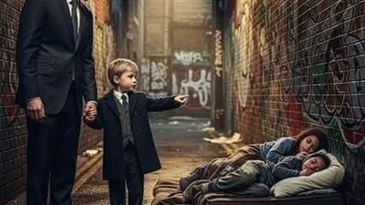 قصة أبي هذان الطفلان النائمان بين القمامة يشبهانني