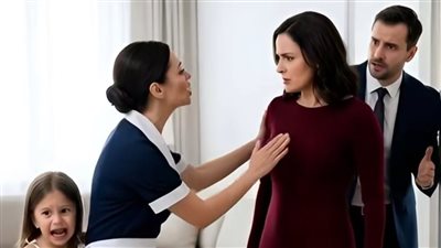 عاد الأب الثري إلى منزله ليجد خادمته تحمي ابنته العمياء