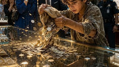 دخل طفلٌ يحمل عملاتٍ باردة… فخرج العالم كلّه أدفأ من قبل