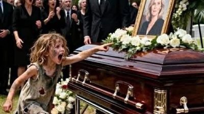 طفلة فقيرة أوقفت جنازة زوجة ملياردير… وما كُشف بعد ذلك صدم المدينة كلها
